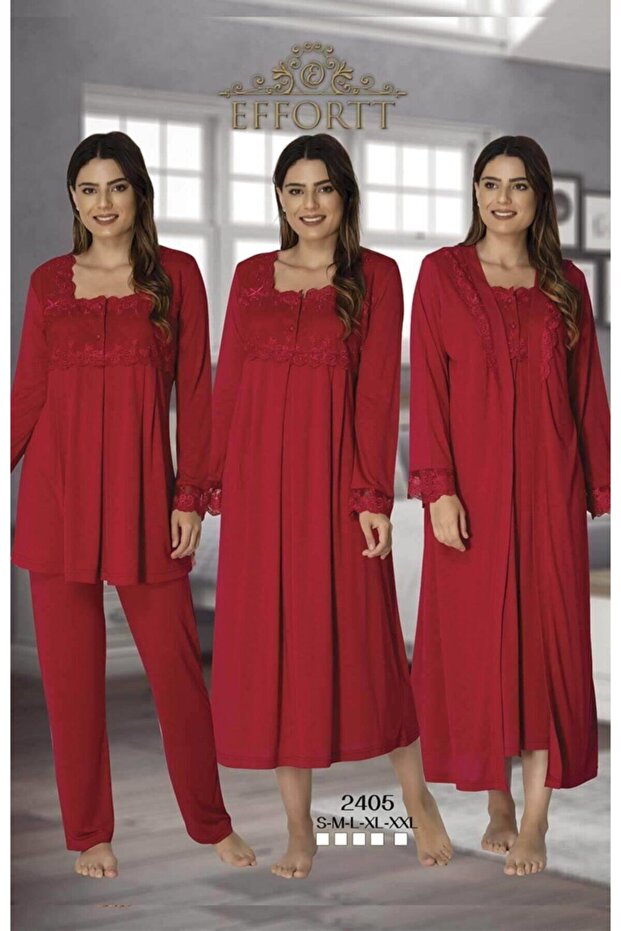 Effort Fuchsia Lace Sleeve Maternity Pregnant Set of 4