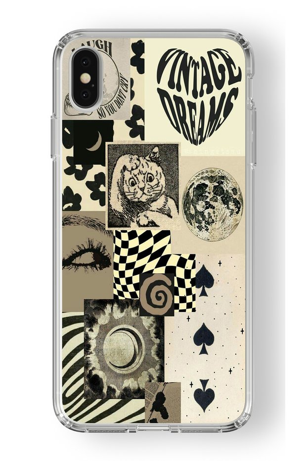 حافظة شفافة مطبوعة بتصميم Vintage Dreams متوافقة مع هاتف iPhone Xs Max