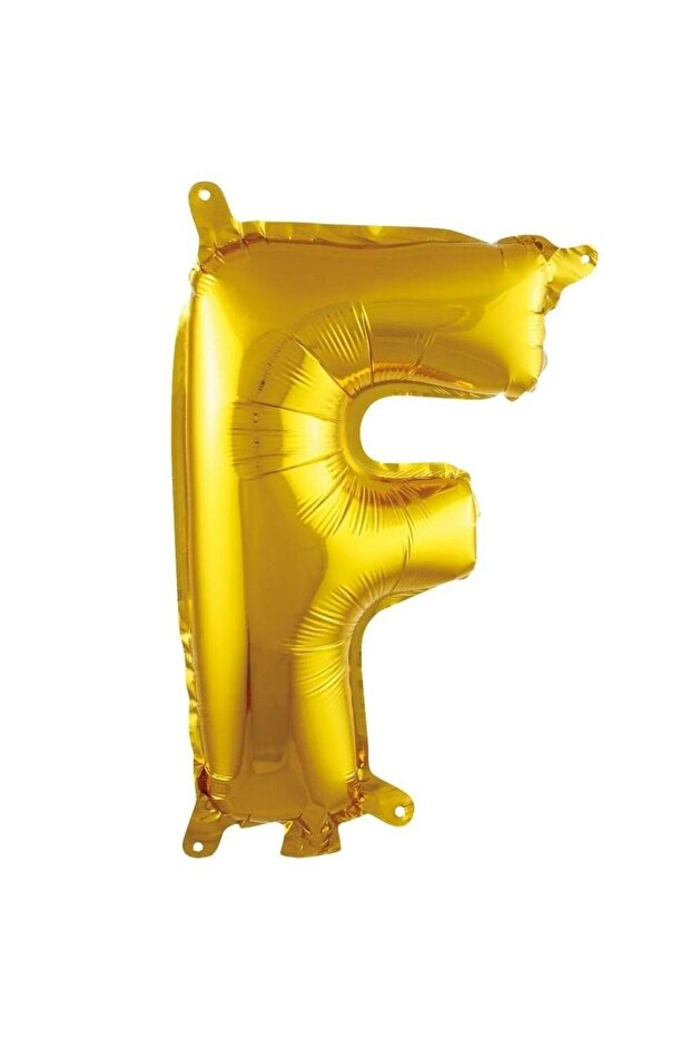Gold Color Letter F 16'' Foil Balloon 1 Piece