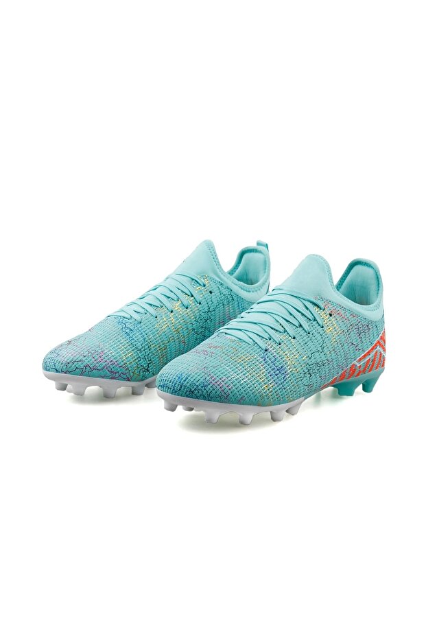 Play Mk 241 - 129 Mint Green Patterned Anatomical Sole Turf Football Shoes
