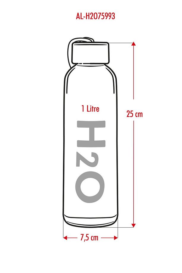 H2o Borosilikat Cam Matara Vakum Kapaklı Su Şişesi Suluk Bambu Kapaklı 1000 Ml - 4