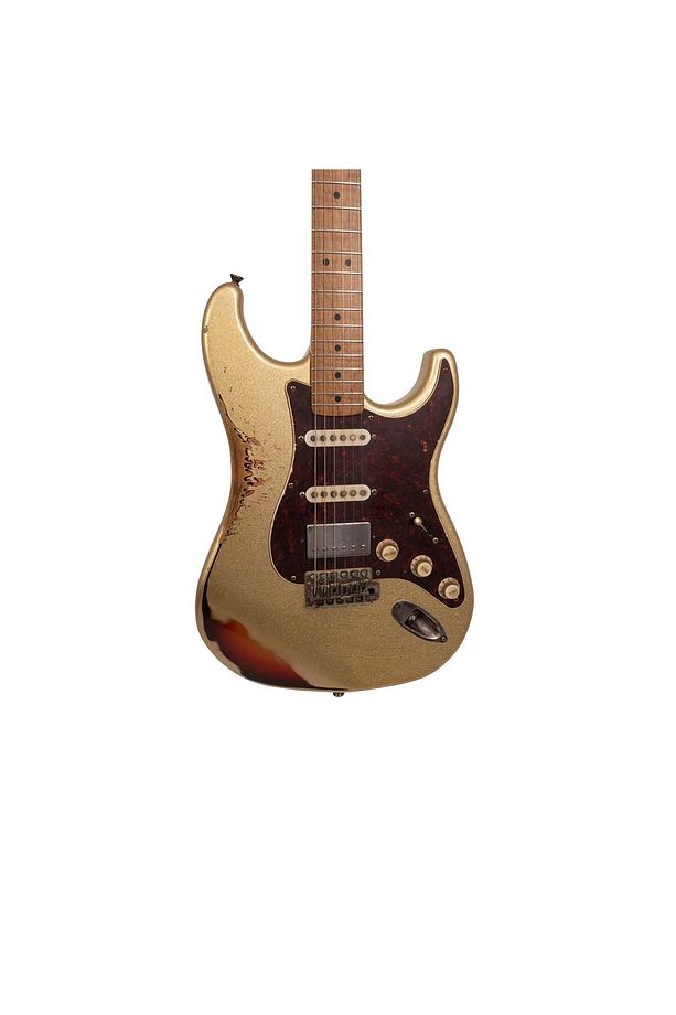 Saticoy Classic S Elektro Gitar - Gold Sparkle Over - 2