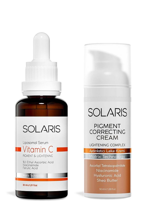 Leke Karşıtı C Vitamin Cilt Serumu 30 ml Ve Melavoid Içerikli Aydınlatıcı Leke Kremi 50 ml - 1
