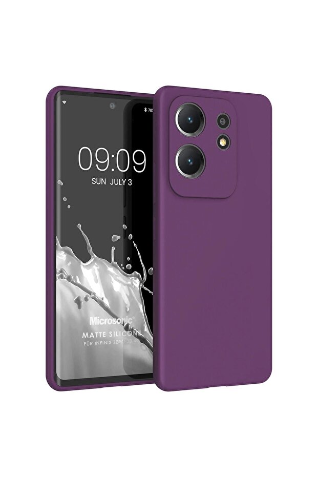 Matte Silicone Infinix Zero 30 4G Kılıf Mor - 1