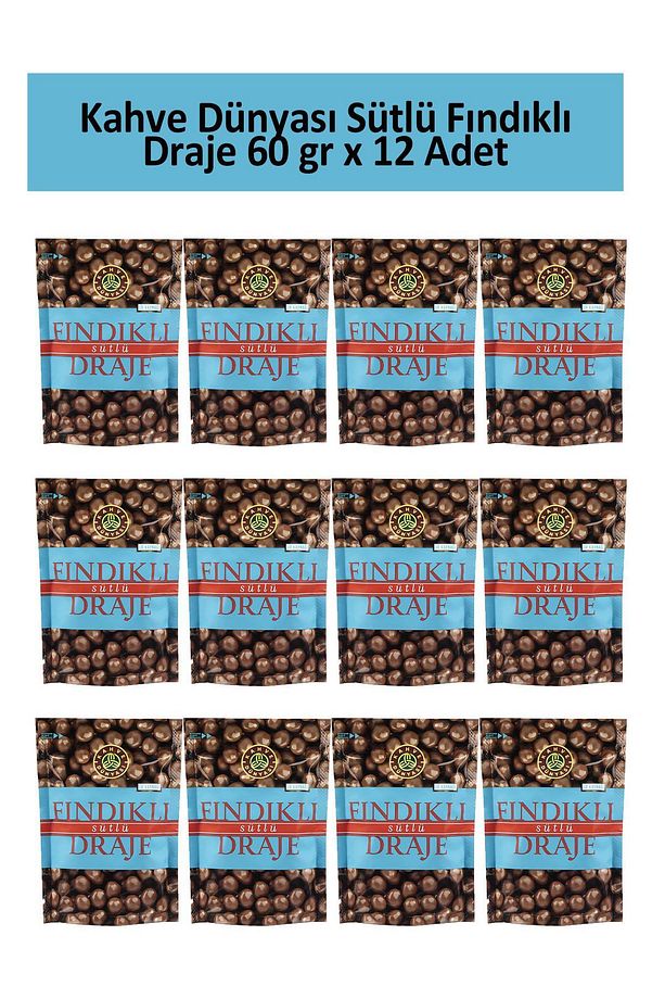 FINDIK DRAJE 60 GR x 12 Adet - 1