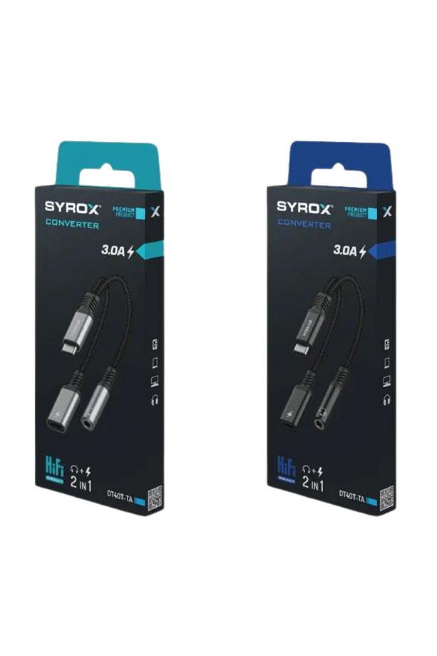 TYPE-C CONVERTER, Type-C to 1x Şarj & 1x Kulaklık (Aux), 2’si 1 arada adaptör kulaklık ve şarj - 2
