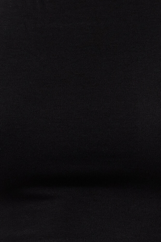 Siyah Askılı Fitted/Vücuda Oturan Esnek Örme Bluz TWOSS24BZ00535 - 4