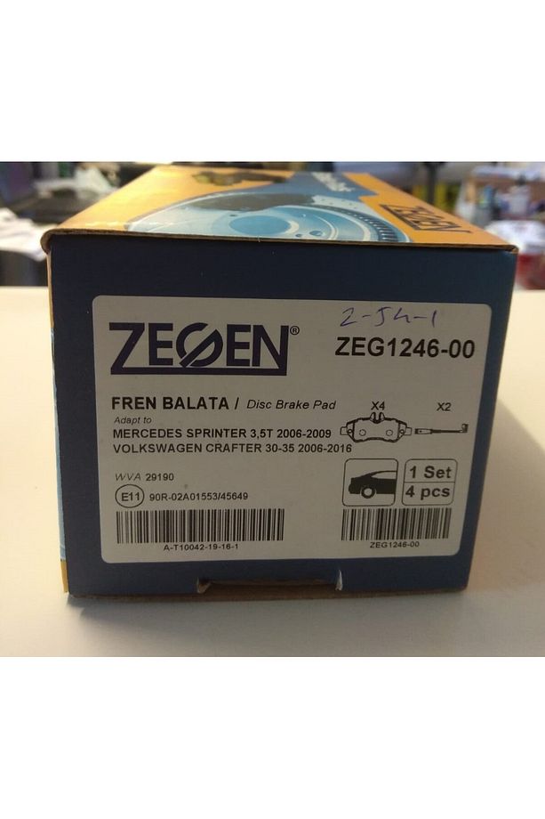 Arka Fren Balata Fisli Crafter 06-16/Sprinter 06-09 Zegen 1246 - 1