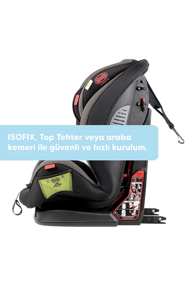Multifix Aero Plus 9-36kg Isofix Oto Koltuğu Siyah - 8