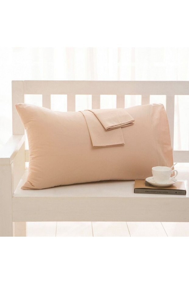 Biocotton 2-Piece Pillow Case Soft Solid Color 100% Cotton 50x70 Size