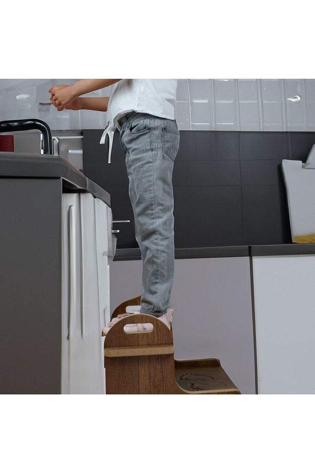 Mdf Basamak Tabure Çocuk Bebek Banyo Wc Lavabo Merdiven Yükseltici - 3