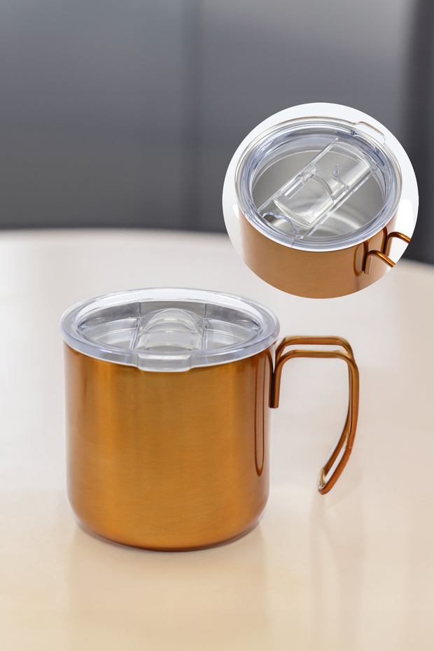 Gold Color 350ml Steel Cup Thermos