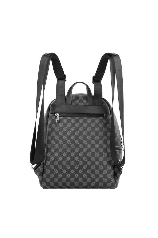 Cengiz Pakel Monogram Kullanışlı Kadın Sırt Çantası - 7368P - Siyah - 3