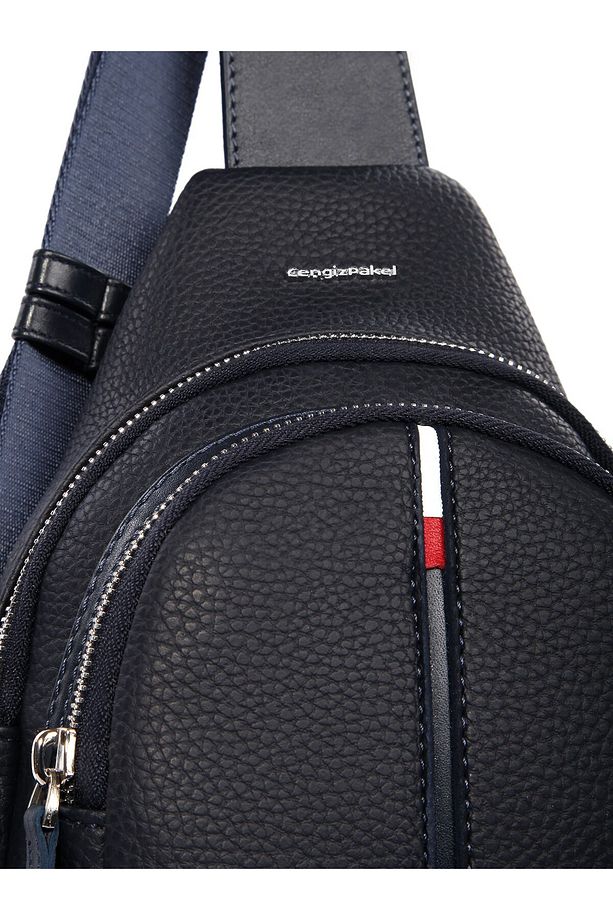 Cengiz Pakel Unisex Crossbody Çanta 7208-lacivert-kırmızı - 4