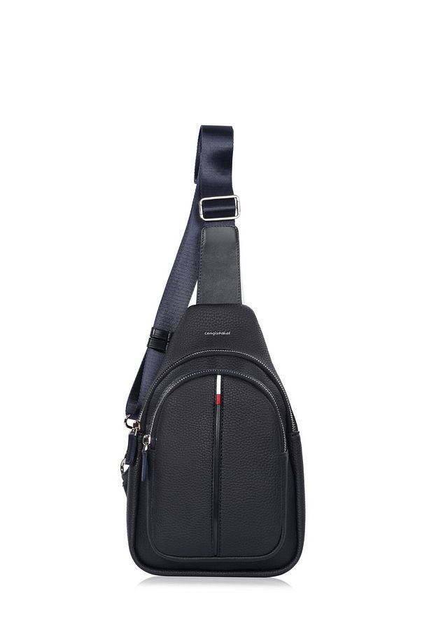 Cengiz Pakel Unisex Crossbody Çanta 7208-lacivert-kırmızı - 1