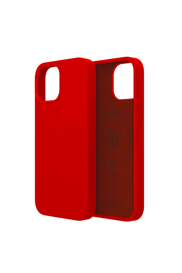 Buff iPhone 15 Pro Max Magsafe Rubber Fit Red - 4