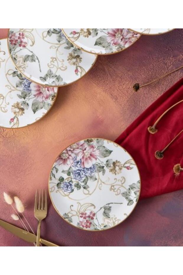 ROSA 6'LI PASTA TABAK 19CM - 1