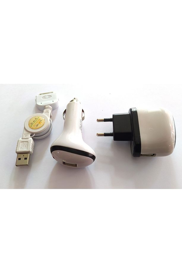 iPhone 4 Data Kablo USB Apple iPhone 4 4S iPod 1 2 uyumlu şarj kablosu Şarj Başlığı Çakmaklık Prizi - 2