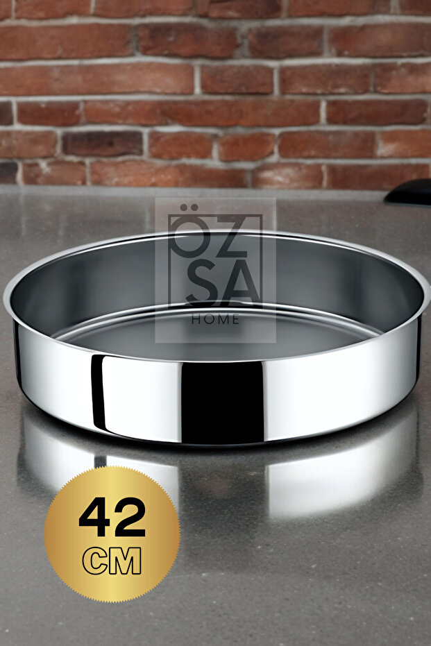 Stainless Steel Baking Tray 42cm Baklava Pastry Tray Round Baking Tray