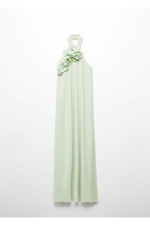 Sırtı açık halter elbise - 3