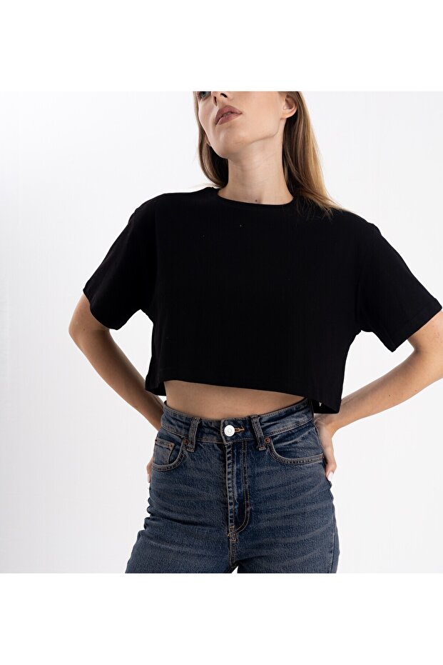 Black Crop Top - 1