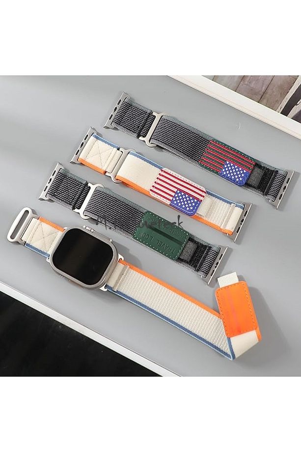 Watch Ultra Series 9 8 7 6 5 4 3 2 1 SE Nike 38-40-41mm Uyum Kordon UPGRATED Travel Loop Kumaş - 2