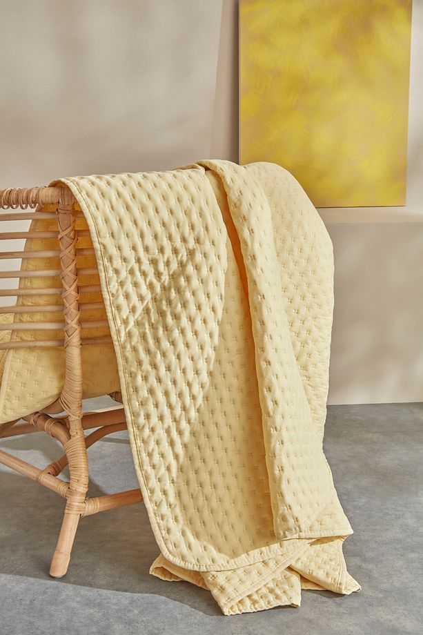 Breeze Soft Çift Kişilik Yatak Örtüsü Sarı - 8