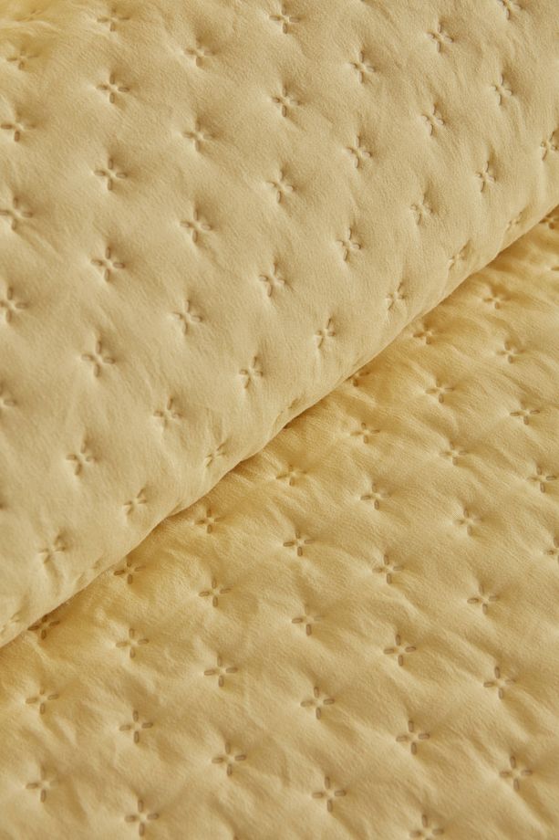 Breeze Soft Çift Kişilik Yatak Örtüsü Sarı - 5