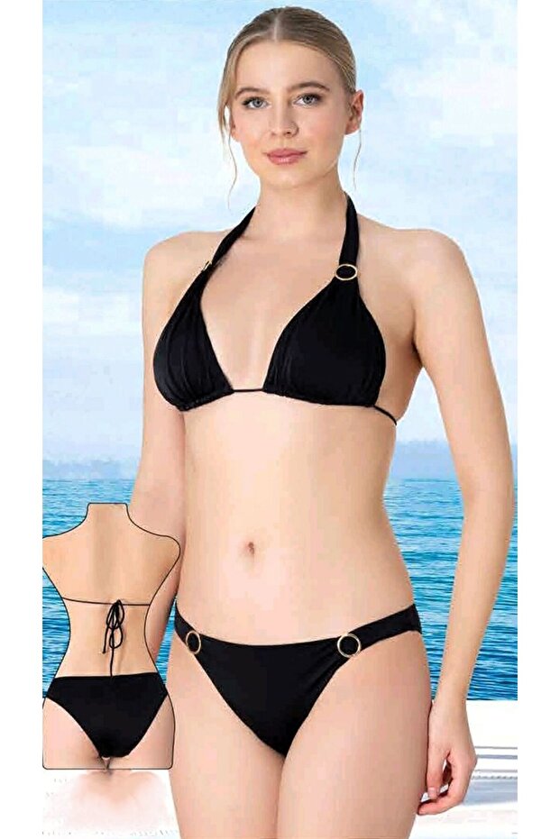 Triangle Bikini Set Black - 1