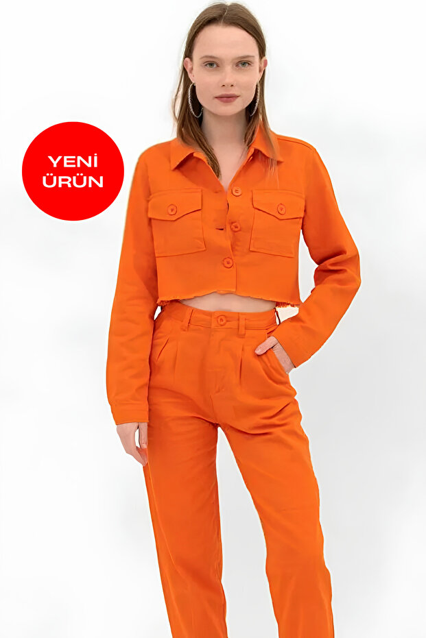 Kadın Crop Ceket - 1