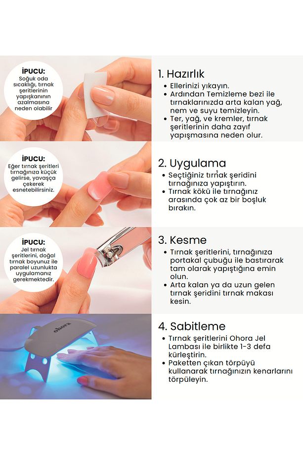 P Basic Pedicure no.4 Jel Tırnak 32 Adet, 2 Kullanım - 6