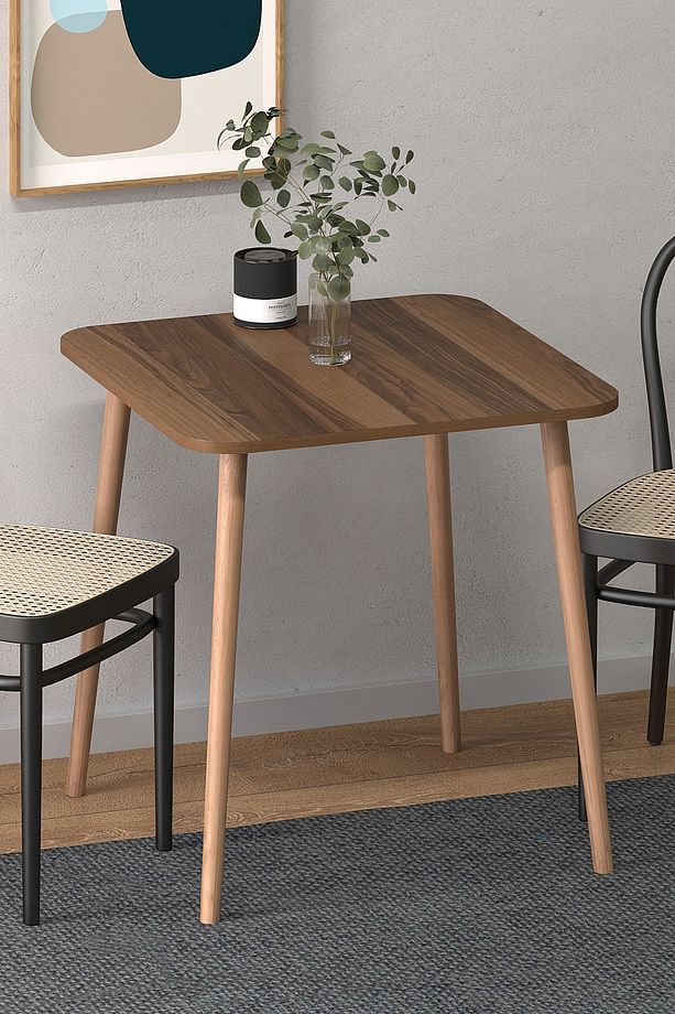 Kare 70×70 Ağaç Ayaklı Mutfak Masası - 1