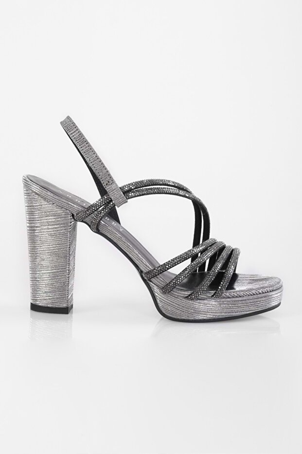 Női Malia Platinum Glitter Platform sarkú cipő - 2