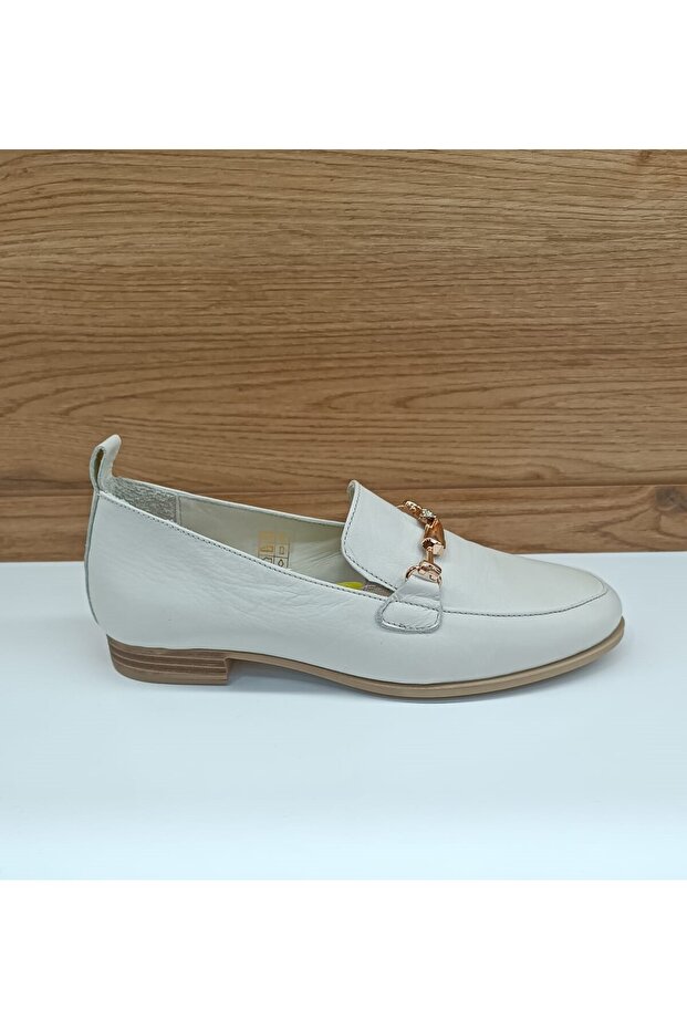 Ya3470 Bone Genuine Leather Casual Women's Shoes