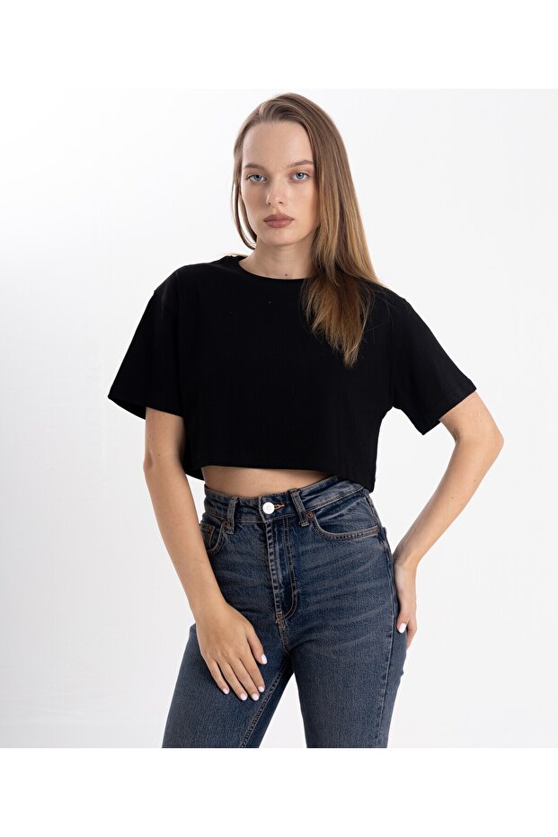 Black Crop Top - 4