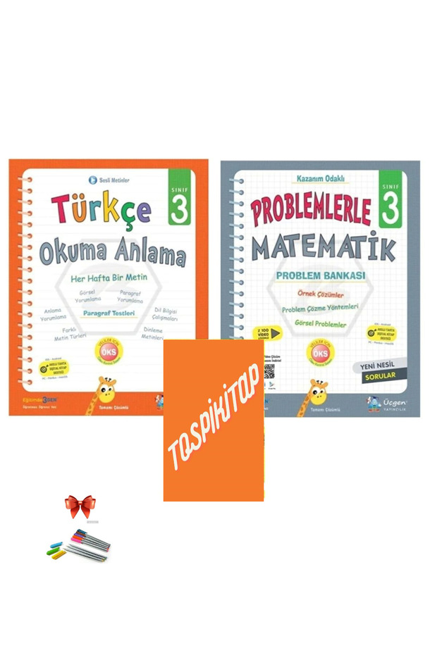 Üçgen Yayıncılık 3.sınıf Türkçe Okuma Anlama + Problemlerle Matematik - 1