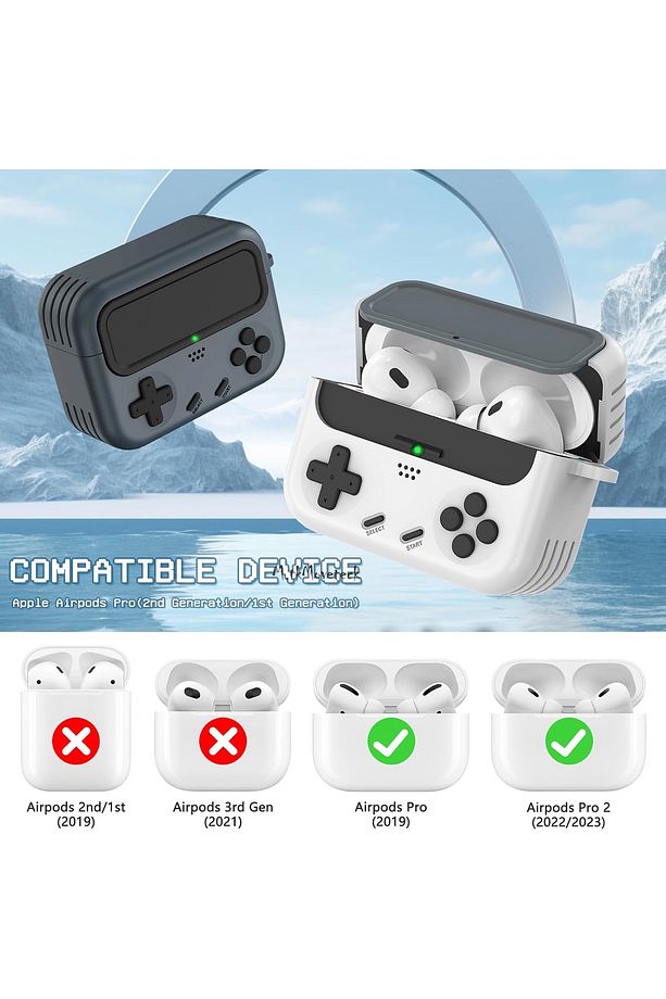 Pro 2.Nesil Ve 1.Nesil Uyumlu Kılıf Kançalı Kilitli LOOK Askı Aparatlı Game Oyun Desenli 3 boyutlu - 2