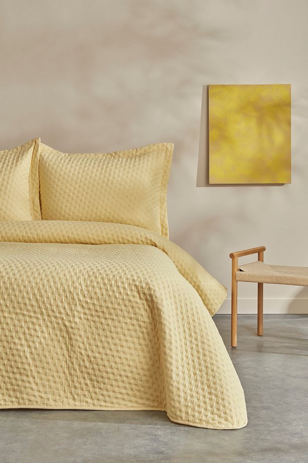 Breeze Soft Çift Kişilik Yatak Örtüsü Sarı - 2