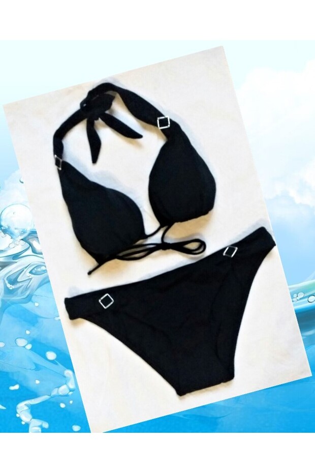 Triangle Bikini Set Black - 3