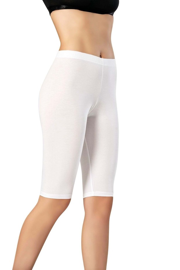 White Lycra Women's Knee-Leggings