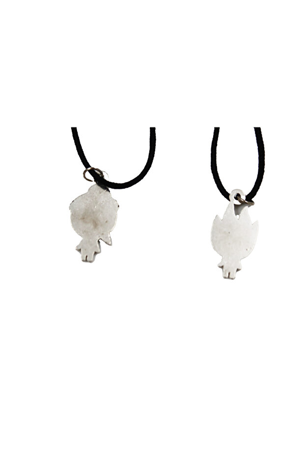 Mini Ateş ve Su Çelik Kolye 2'li - 2