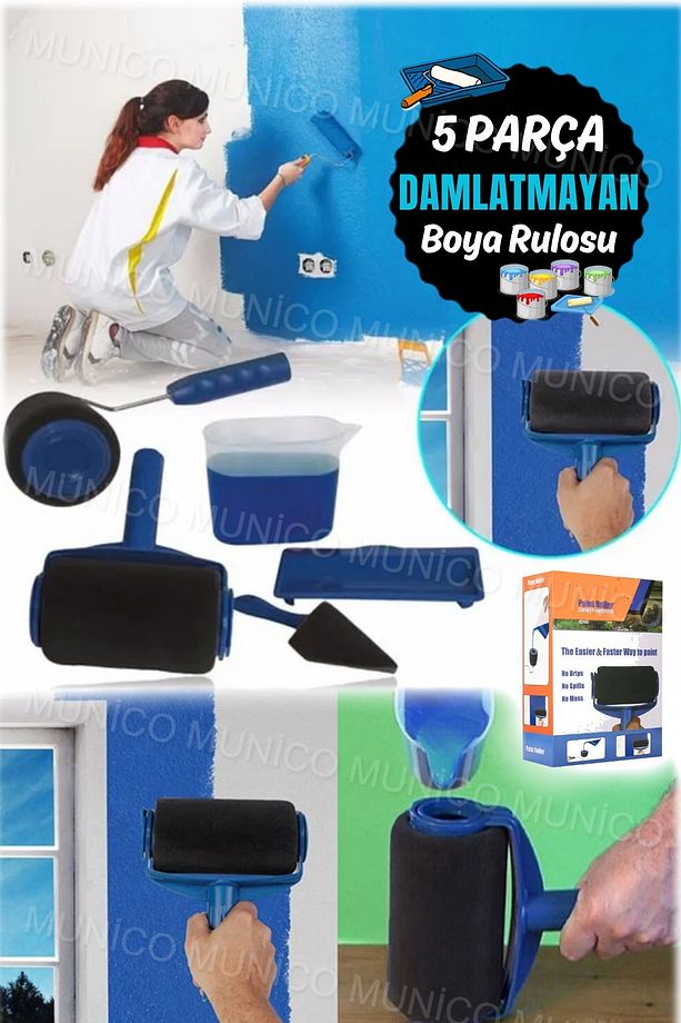 Kolay Kullanım Masrafsız Boya Rulo Doldurulabilir Boya Çok fonksiyonlu Duvar Dekoratif Boya Rulosu - 5