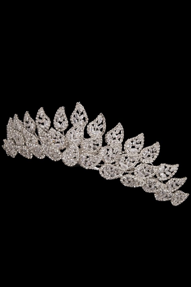Zircon Stone Bridal Crown - Eye-Catching Elegance, Henna and Costume Crown for Weddings