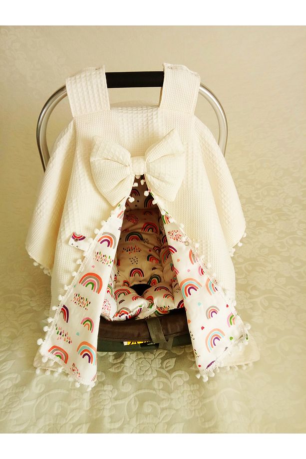 Çift taraflı Puset Örtüsü Puset  Minderi battaniye babynest ve yastık - 2