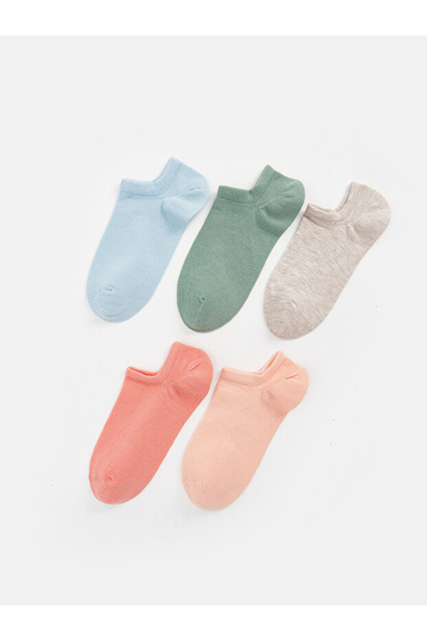 5 Pack Women's Plain Booties Socks