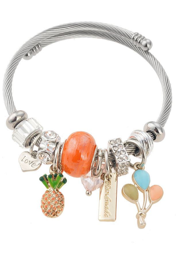 Ananas Figürlü Silver Bileklik - 1