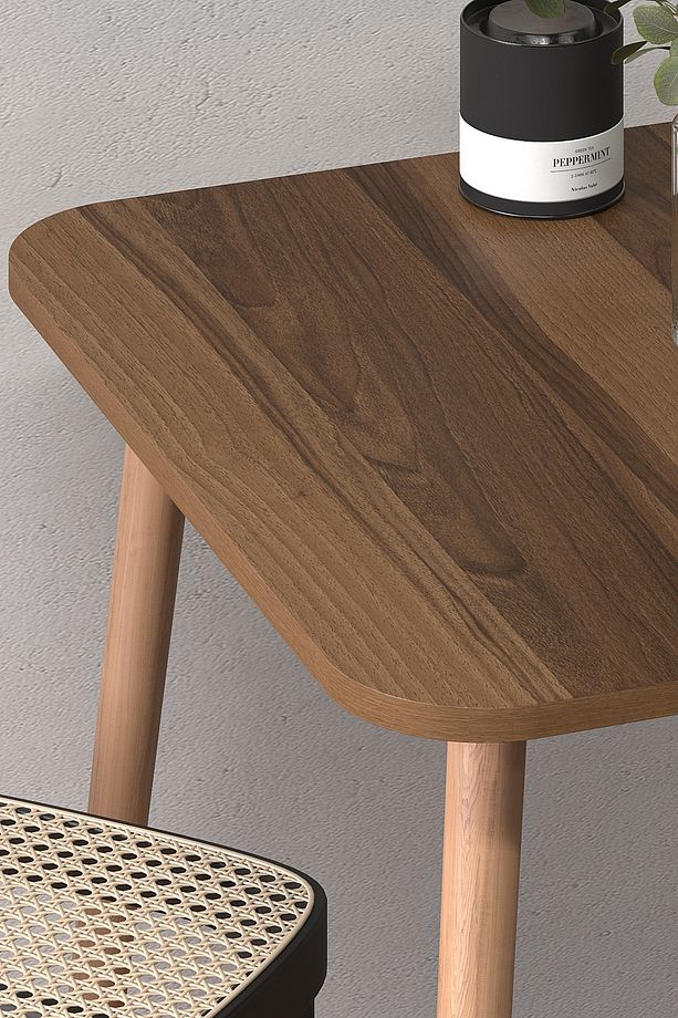 Kare 70×70 Ağaç Ayaklı Mutfak Masası - 3