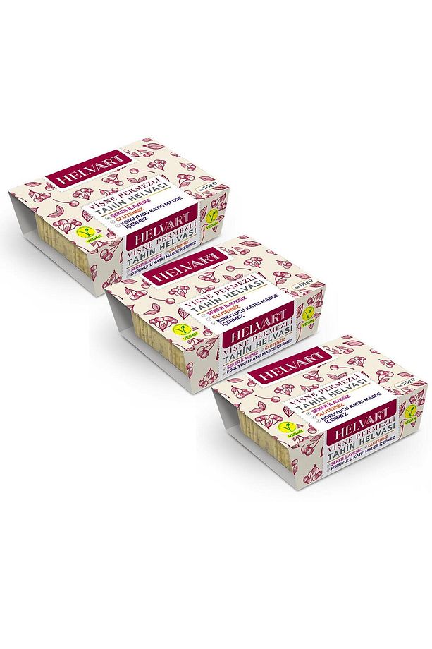 Helvart Şeker Ilavesiz Vişne Pekmezli Tahin Helvası 175 G X 3 Adet - 1