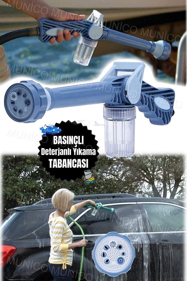 Basınçlı Araba & Bahçe Yıkama Her Yere Lazım Su & Köpük Fırlatma Yıkama Tabancası Bahçe Yıkama Şık - 3