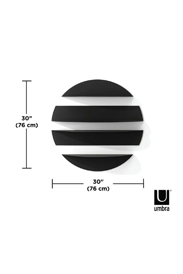 Solis Duvar Rafları Siyah Renk - 8